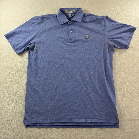 Holderness Bourne Peachtree Golf Polo Shirt Mens Lg Blue PCG Top 100 Performance - Picture 2 of 7